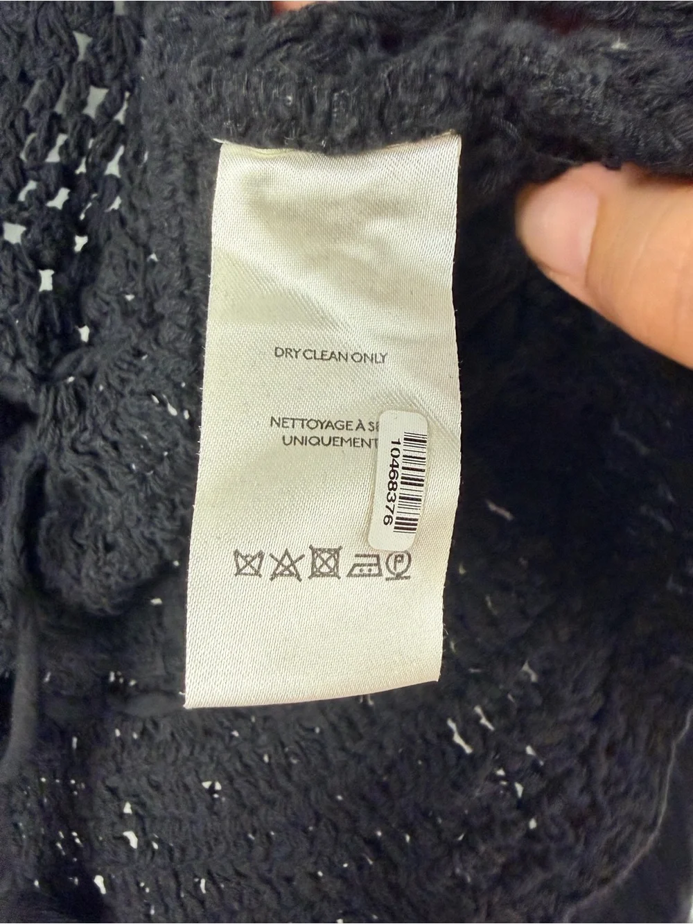 Free people Megan Crochet Top in black size large